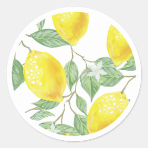 Citrons lumineux et stickers Feuille