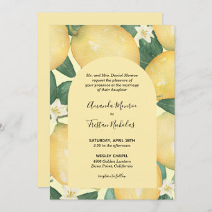 Citrons Mariage vert tout en un Invitations