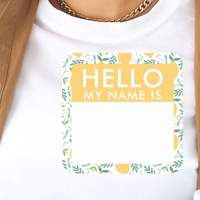 Citrons mignons Bonjour Mon Nom Est Stickers (Créateur téléchargé)