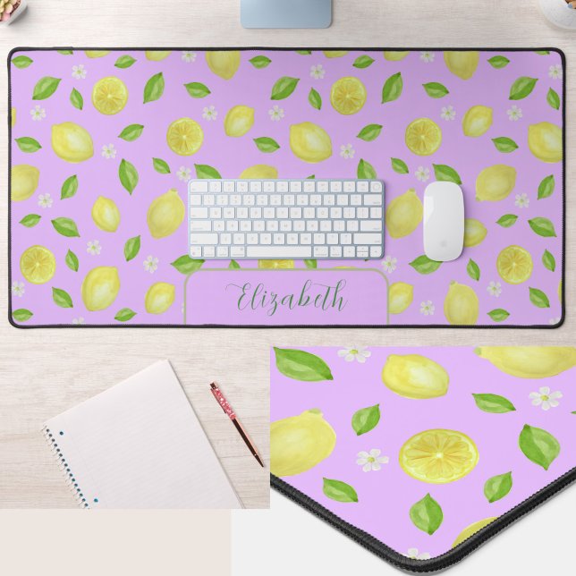 Citrons Mignons Tapis de Bureau Grand Violet Aquar (Créateur téléchargé)