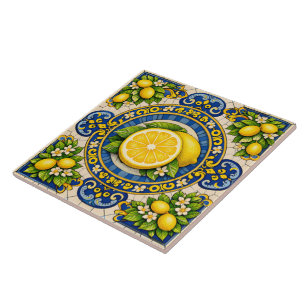 citrons motif sicilien carreau de céramique