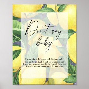 Citrons - N'écrivez pas bébé Affiche