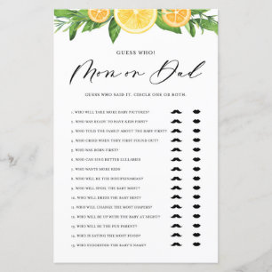 Citrons & Oranges Maman ou papa Il a dit qu'elle a