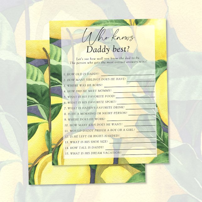 Citrons - Qui connaît papa meilleur jeu (Créateur téléchargé)