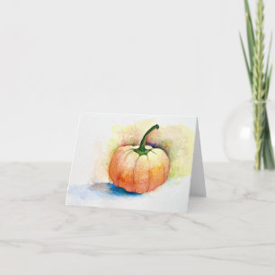 Citrouille aquarelle blanc