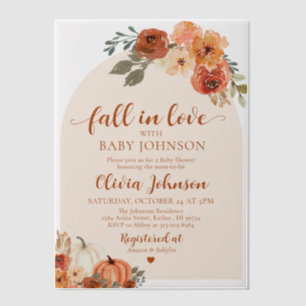 Citrouille Automne  Automne Baby shower Invitation
