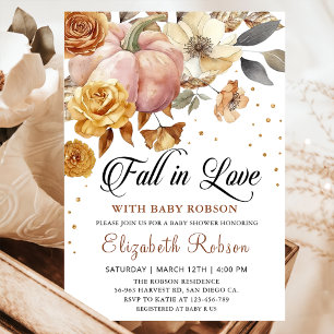 Citrouille Automne  Automne Baby shower Invitation
