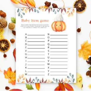 Citrouille Automne - Baby Item Jeu. Jeu baby showe
