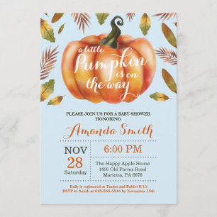 Citrouille  Automne Baby shower Invitation