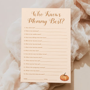 Citrouille Automne Baby shower Qui Connaît Maman M