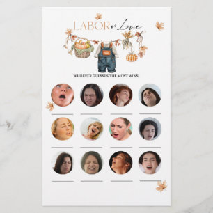 Citrouille Automne Baby shower Travail ou Amour Je