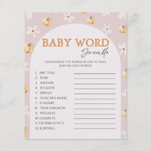 Citrouille Automne Daisy Baby shower Word Scramble