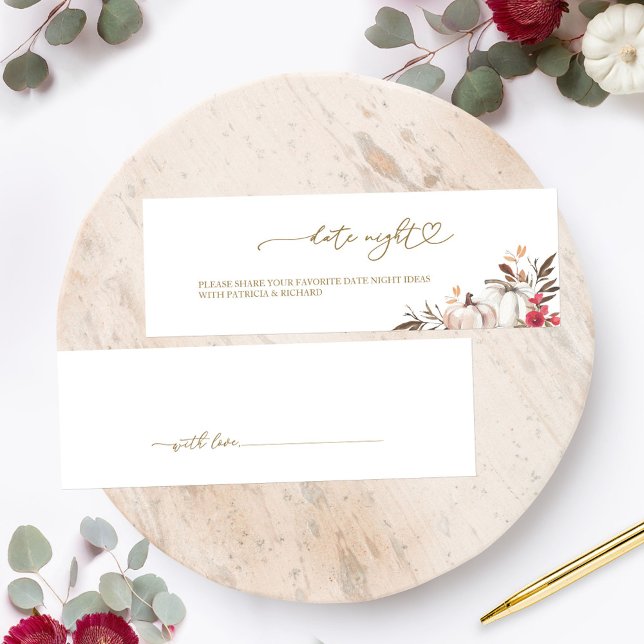 Citrouille Automne Fête des mariées Date Cartes de (Créateur téléchargé)