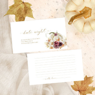 Citrouille Automne Fête des mariées Date Cartes de