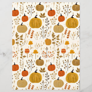 citrouille automne motif papier à grat