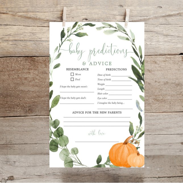 Citrouille automne verdure bébé prédictions consei (Créateur téléchargé)