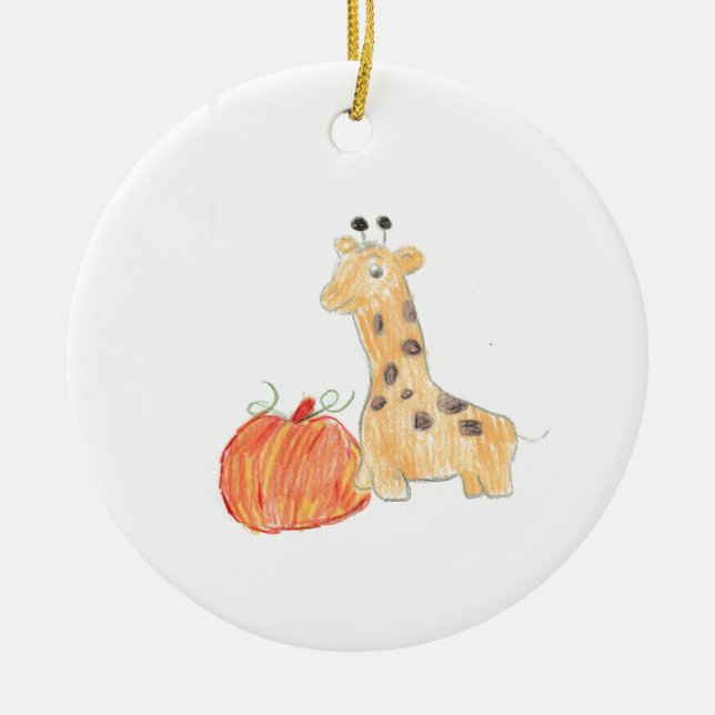 Citrouille avec ornement Giraffe (Devant)