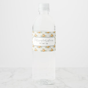 Citrouille Baby shower bouteille d'eau Étiquettes