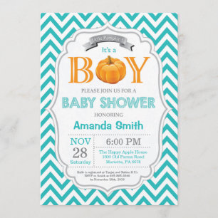Citrouille Baby shower Invitation Automne Automne