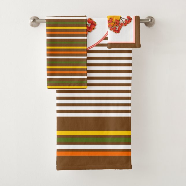 Citrouille, baies et rayures tombent Thanksgiving (En situation)