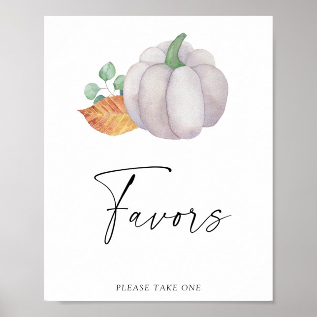 Citrouille blanc - Affiche des faveurs (Devant)