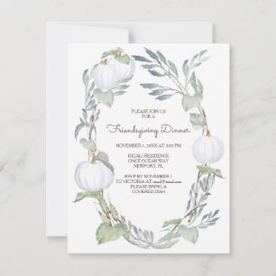 CITROUILLE BLANC Amical Invitation