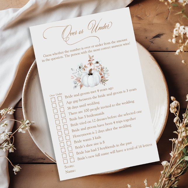 Citrouille blanc au-dessus ou en dessous du jeu de (Créateur téléchargé)