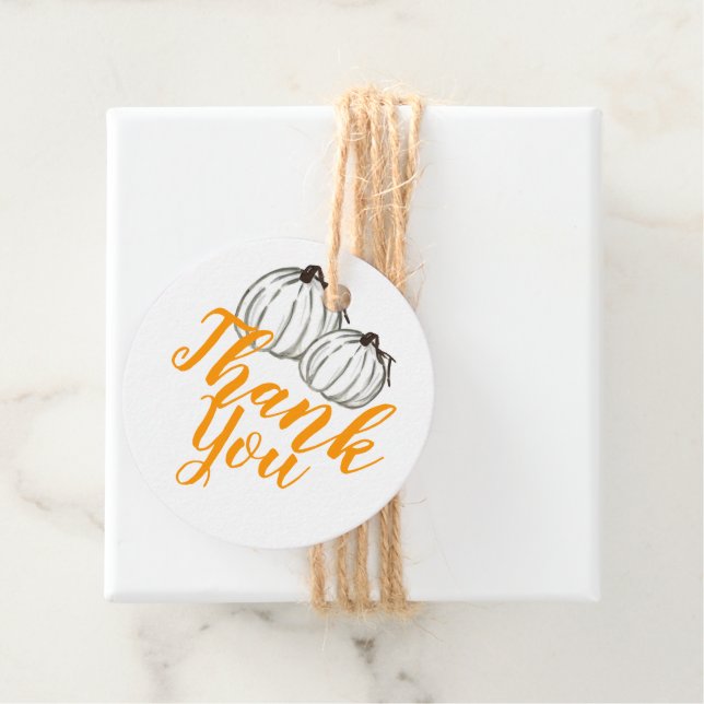 Citrouille blanc automne merci les étiquettes de f (En situation)