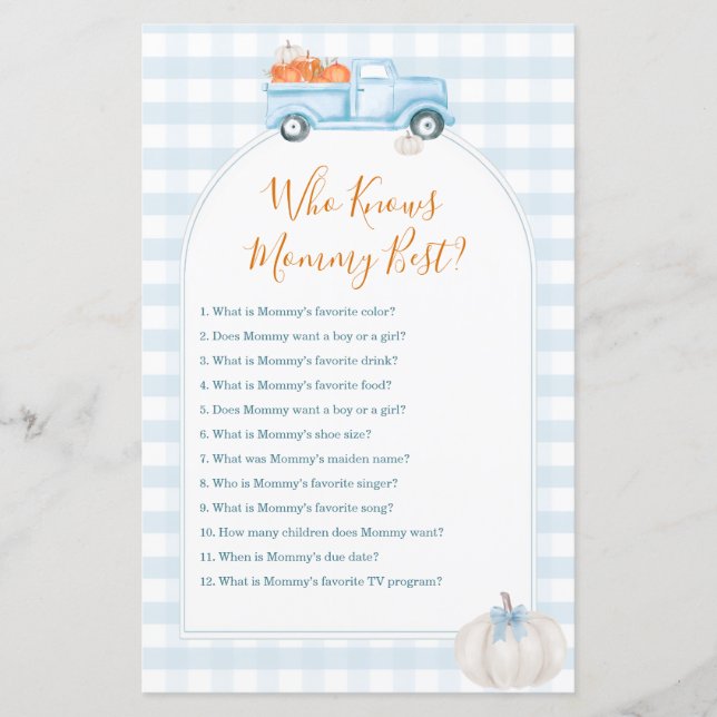 Citrouille Blanc Bleu Camion Qui Connaît Maman Mei (Devant)