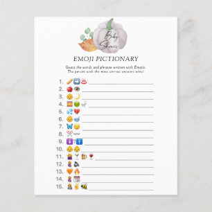 Citrouille blanc \ Emoji jeu pictural