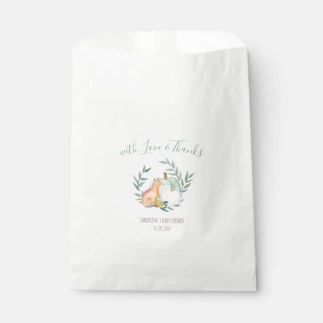 Citrouille blanc et Fox Candy Favoriser les sacs (Devant)