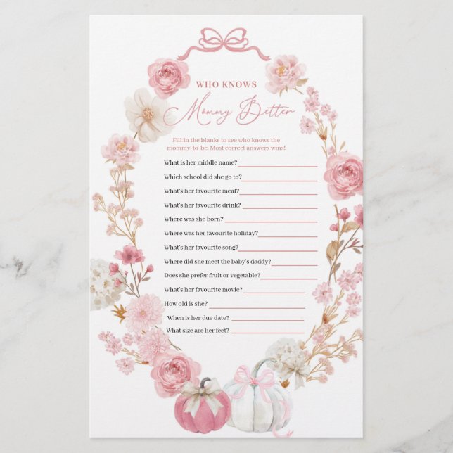 Citrouille blanc et rose qui connaît mieux maman (Devant)