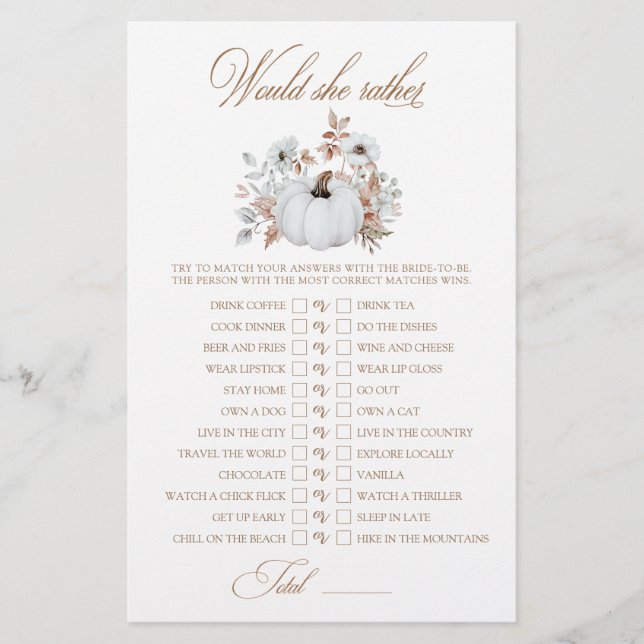 Citrouille Blanc Voudrait Elle Plutôt Fête des mar (Devant)