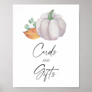 Citrouille blanche - Affiche CARTES ET CADEAUX