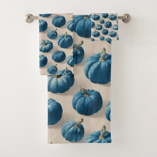 Citrouille bleu moderne Design d'automne (En situation)