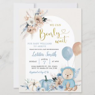Citrouille Boy  Boy Baby shower Invitation