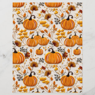 citrouille brodé papier de  motif de l'automne