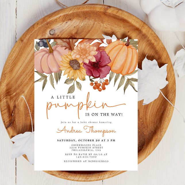 Citrouille Budget Automne Floral Citrouille Baby s (Créateur téléchargé)