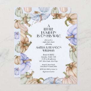 Citrouille Budget Boy Baby Shower Invitations