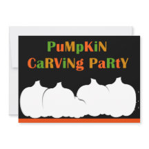 Citrouille Carving Halloween invitation