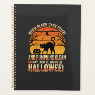 Citrouille Chat Noir Halloween Design Vectoriel
