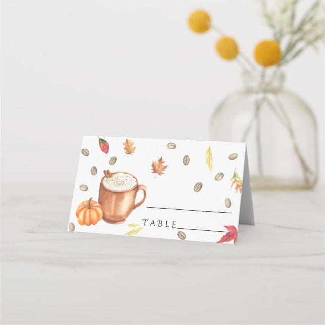 Citrouille Coffee douche nuptiale - cartes mariage (Devant)