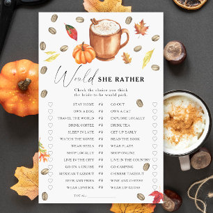 Citrouille Coffee douche nuptiale Voudrait-elle pl