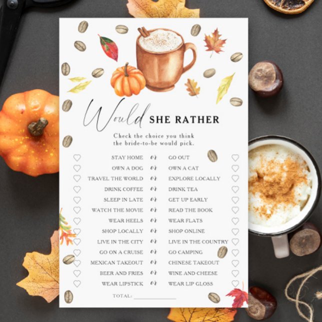 Citrouille Coffee douche nuptiale Voudrait-elle pl (Créateur téléchargé)