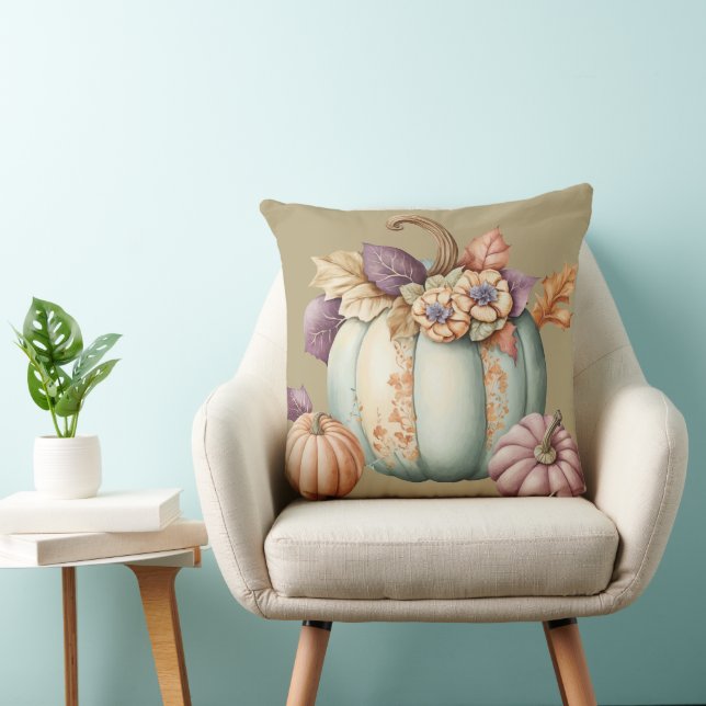 Citrouille Coussin d'automne, Oreiller à lancer d' (Chaise)