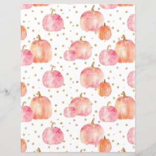 citrouille d'aquarelle chute papier motif