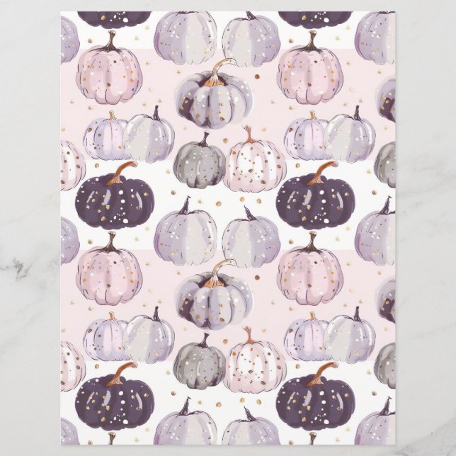citrouille d'aquarelle chute papier motif (Devant)