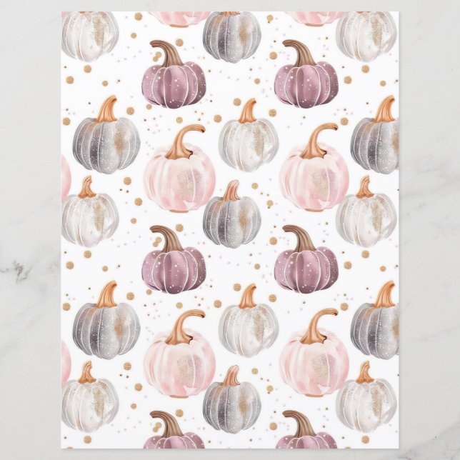 citrouille d'aquarelle chute papier motif (Devant)
