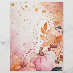 citrouille d'aquarelle chute papier motif