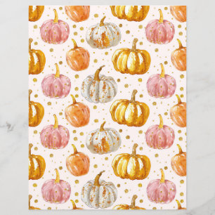citrouille d'aquarelle chute papier motif